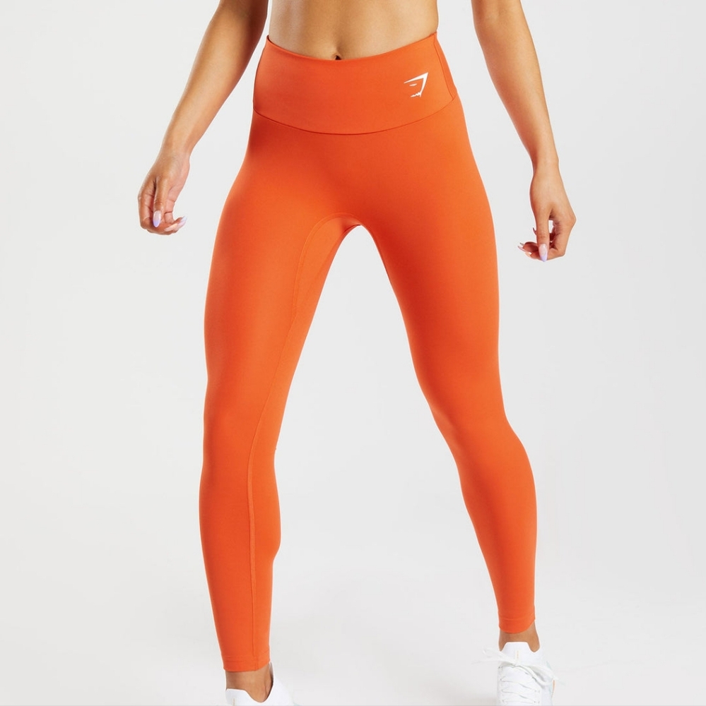 Gymshark Orange Training Leggings size M